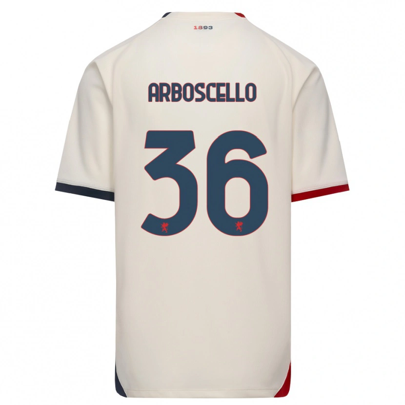 Danxen Kvinnor Riccardo Arboscello #36 Off-White Röd Bortatröja Matchtröjor 2026/27 Tröjor T-Tröja