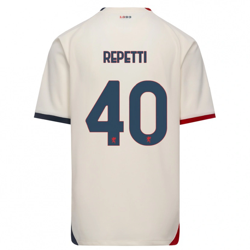 Danxen Kvinnor Chiara Repetti #40 Off-White Röd Bortatröja Matchtröjor 2026/27 Tröjor T-Tröja