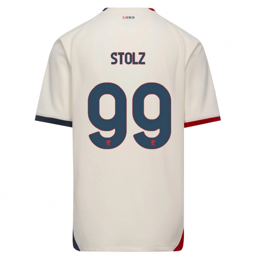 Danxen Kvinnor Franz Stolz #99 Off-White Röd Bortatröja Matchtröjor 2026/27 Tröjor T-Tröja