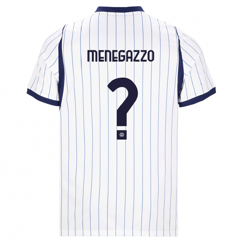 Danxen Kvinnor Leonardo Menegazzo #0 Vit Marinblå Bortatröja Matchtröjor 2026/27 Tröjor T-Tröja