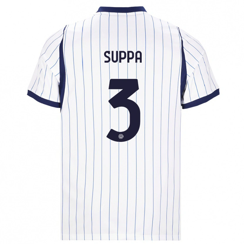 Danxen Kvinnor Simone Suppa #3 Vit Marinblå Bortatröja Matchtröjor 2026/27 Tröjor T-Tröja