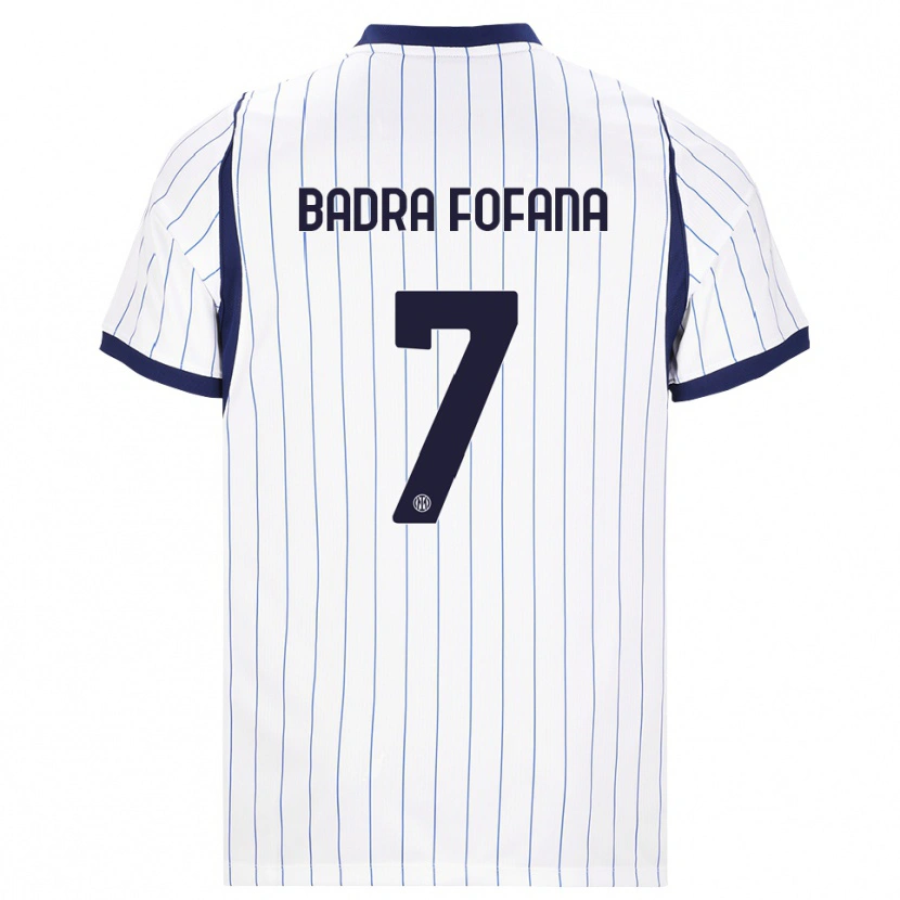 Danxen Kvinnor Aliou Badra Fofana #7 Vit Marinblå Bortatröja Matchtröjor 2026/27 Tröjor T-Tröja