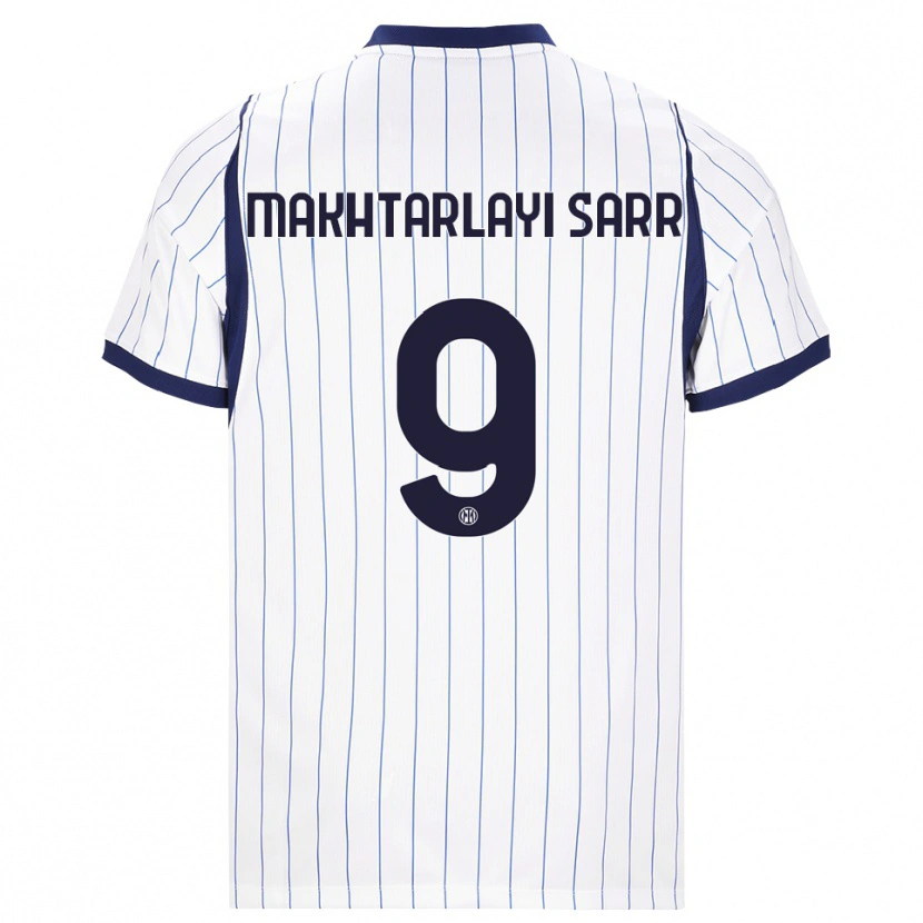 Danxen Kvinnor Amadou Makhtarlayi Sarr #9 Vit Marinblå Bortatröja Matchtröjor 2026/27 Tröjor T-Tröja