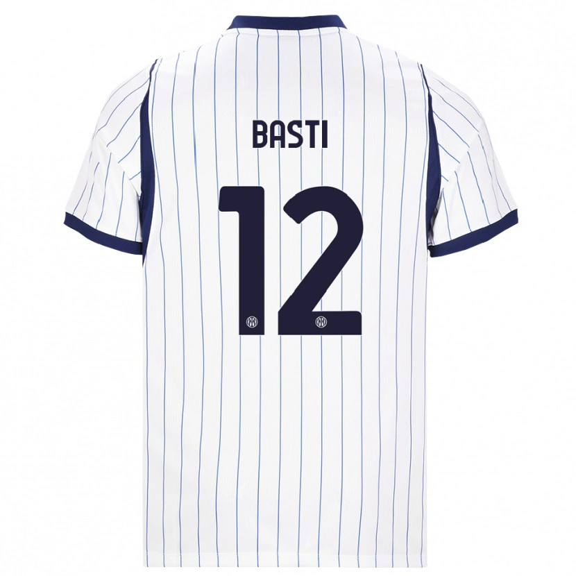 Danxen Kvinnor Matteo Basti #12 Vit Marinblå Bortatröja Matchtröjor 2026/27 Tröjor T-Tröja