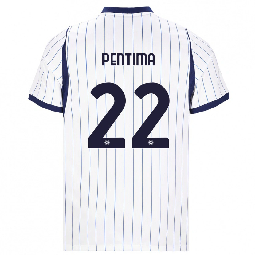 Danxen Kvinnor Alessandro Pentima #22 Vit Marinblå Bortatröja Matchtröjor 2026/27 Tröjor T-Tröja