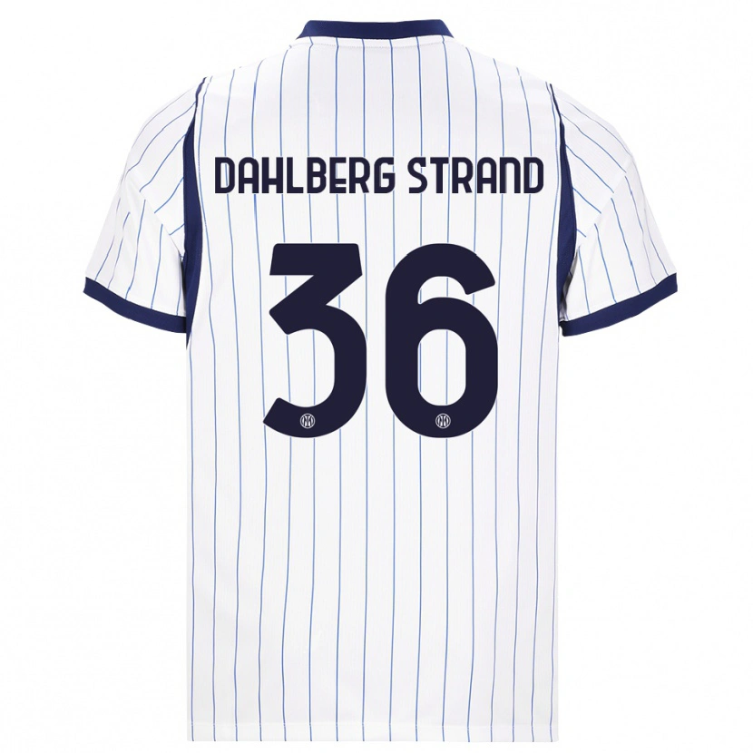 Danxen Kvinnor Jonas Dahlberg Strand #36 Vit Marinblå Bortatröja Matchtröjor 2026/27 Tröjor T-Tröja