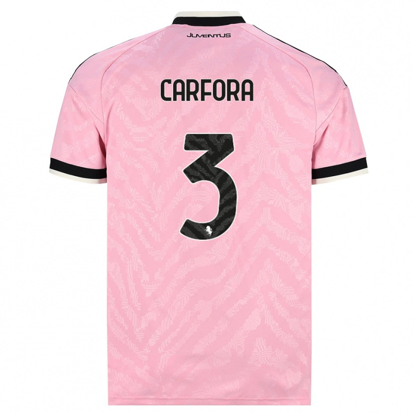 Danxen Kvinnor Riccardo Carfora #3 Rosa Svart Bortatröja Matchtröjor 2026/27 Tröjor T-Tröja