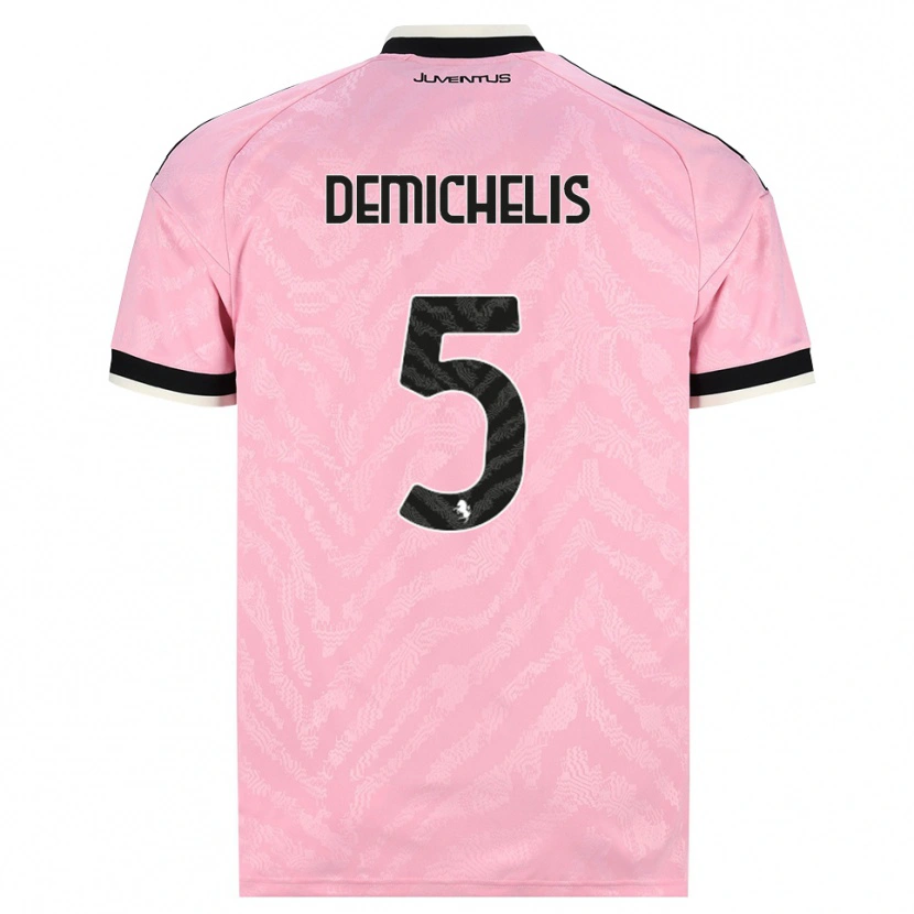 Danxen Kvinnor Emanuele Demichelis #5 Rosa Svart Bortatröja Matchtröjor 2026/27 Tröjor T-Tröja