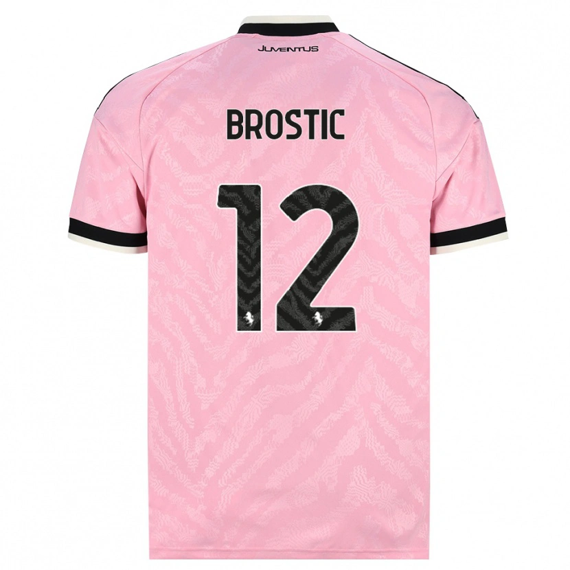 Danxen Kvinnor Gabriel Broștic #12 Rosa Svart Bortatröja Matchtröjor 2026/27 Tröjor T-Tröja