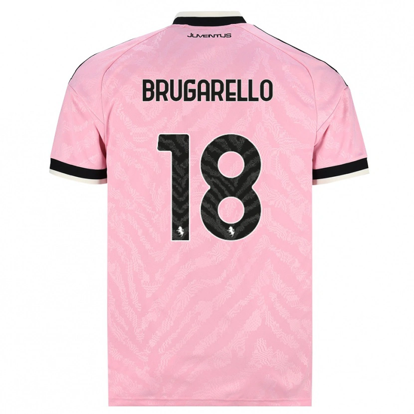 Danxen Kvinnor Mattia Brugarello #18 Rosa Svart Bortatröja Matchtröjor 2026/27 Tröjor T-Tröja