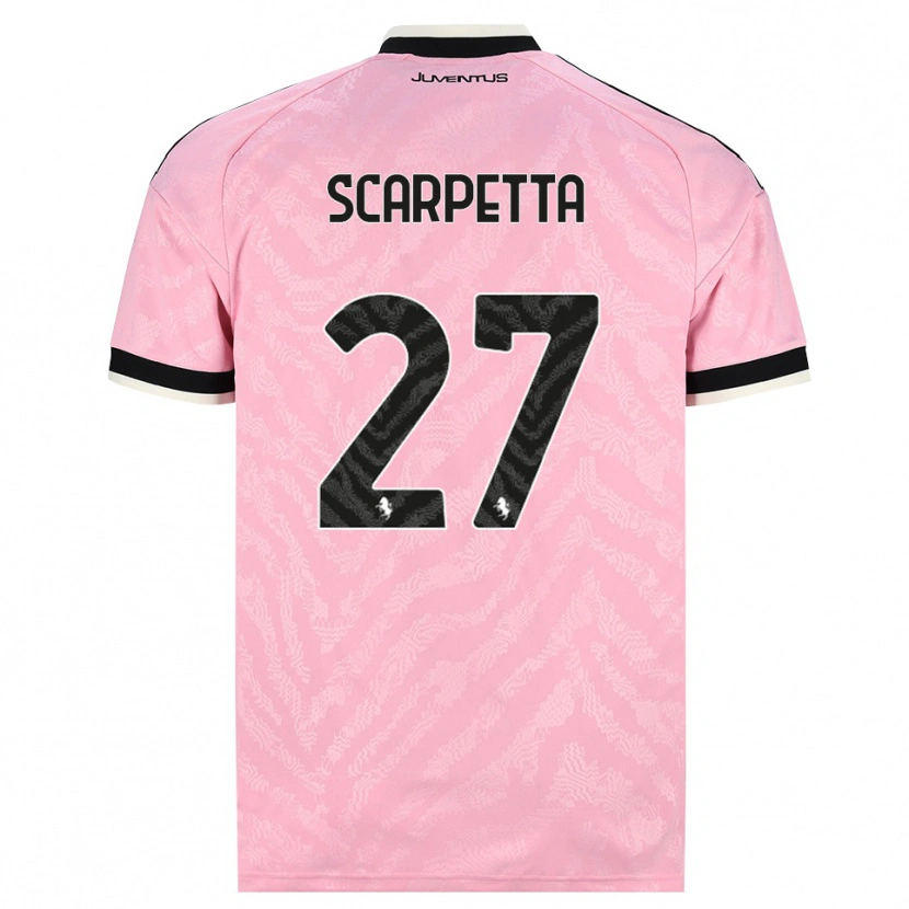 Danxen Kvinnor Jacopo Scarpetta #27 Rosa Svart Bortatröja Matchtröjor 2026/27 Tröjor T-Tröja