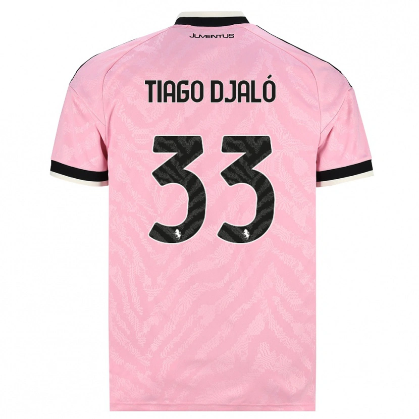 Danxen Kvinnor Tiago Djalo #33 Rosa Svart Bortatröja Matchtröjor 2026/27 Tröjor T-Tröja