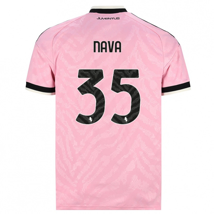 Danxen Kvinnor Sebastiano Nava #35 Rosa Svart Bortatröja Matchtröjor 2026/27 Tröjor T-Tröja
