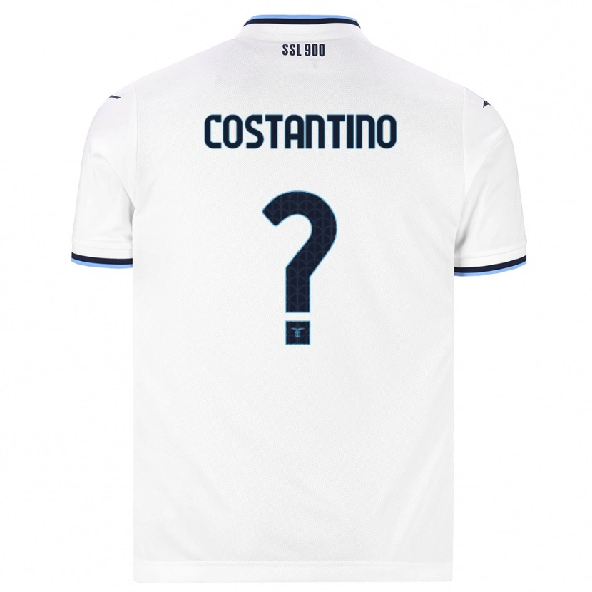 Danxen Kvinnor Davide Costantino #0 Vit Marinblå Bortatröja Matchtröjor 2026/27 Tröjor T-Tröja