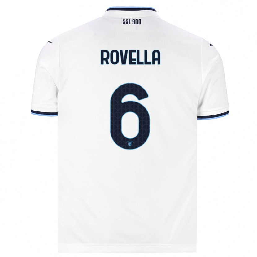 Danxen Kvinnor Nicolò Rovella #6 Vit Marinblå Bortatröja Matchtröjor 2026/27 Tröjor T-Tröja