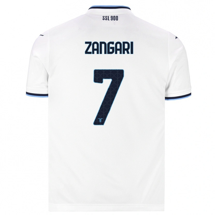 Danxen Kvinnor Vincenzo Zangari #7 Vit Marinblå Bortatröja Matchtröjor 2026/27 Tröjor T-Tröja