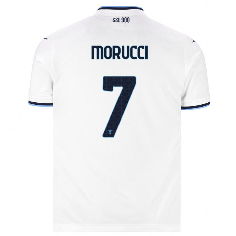 Danxen Kvinnor Alessandro Morucci #7 Vit Marinblå Bortatröja Matchtröjor 2026/27 Tröjor T-Tröja