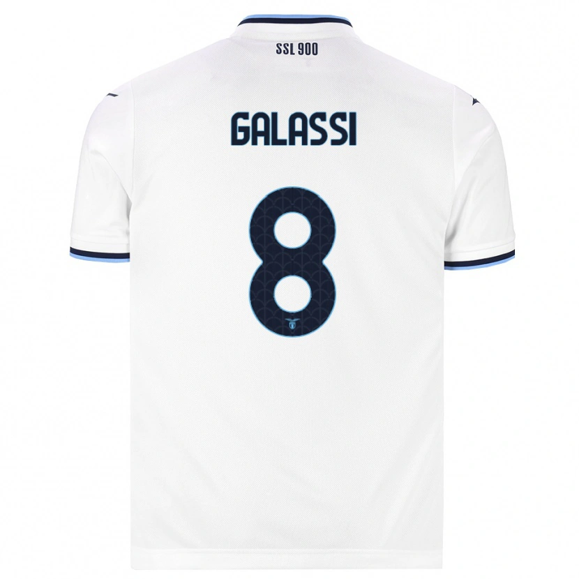 Danxen Kvinnor Bruno Galassi #8 Vit Marinblå Bortatröja Matchtröjor 2026/27 Tröjor T-Tröja