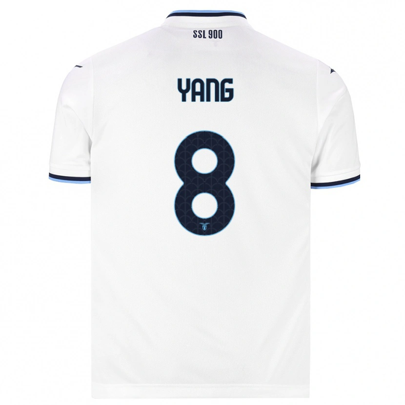 Danxen Kvinnor Lina Yang #8 Vit Marinblå Bortatröja Matchtröjor 2026/27 Tröjor T-Tröja
