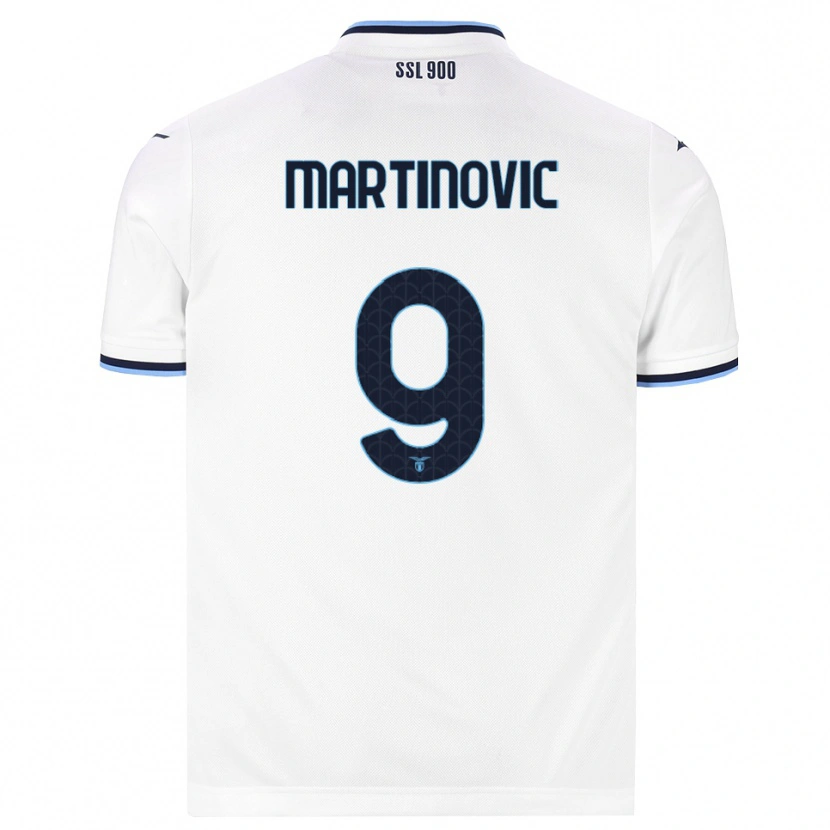 Danxen Kvinnor Melania Martinovic #9 Vit Marinblå Bortatröja Matchtröjor 2026/27 Tröjor T-Tröja