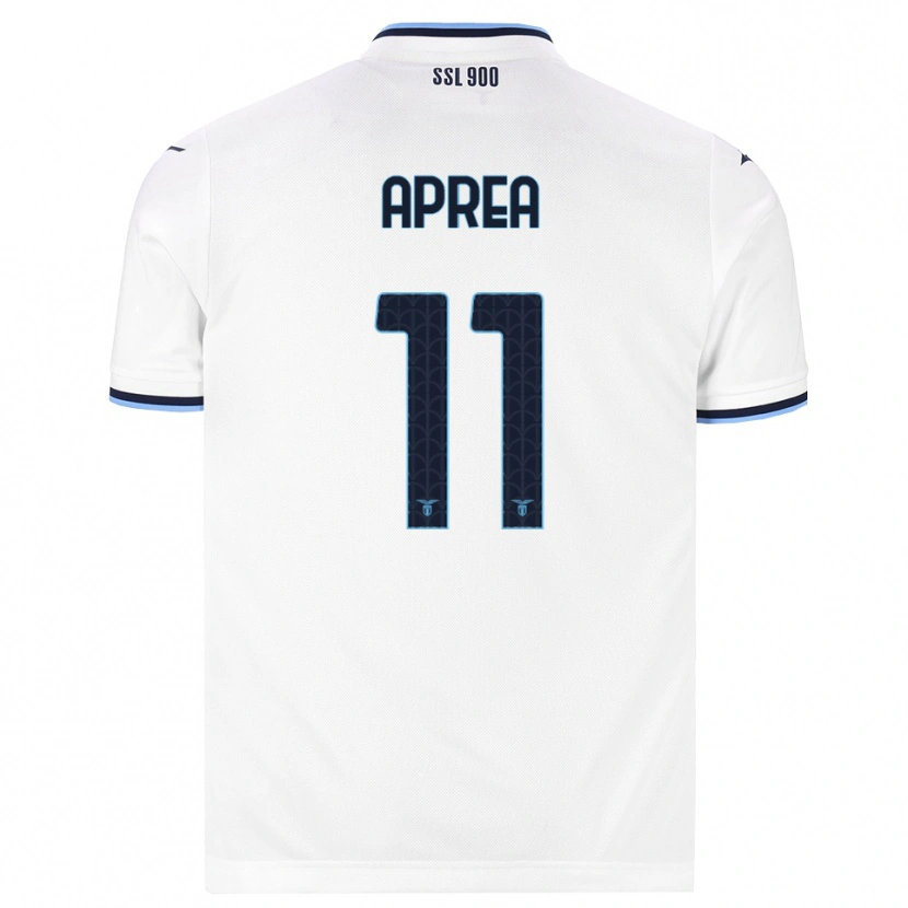 Danxen Kvinnor Federico Aprea #11 Vit Marinblå Bortatröja Matchtröjor 2026/27 Tröjor T-Tröja