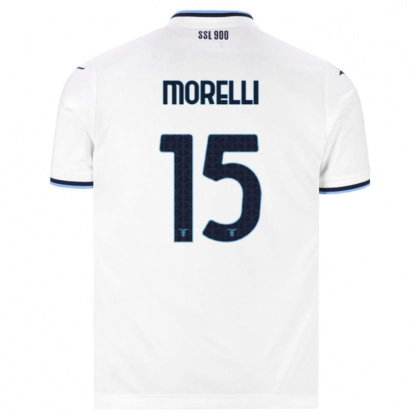 Danxen Kvinnor Matteo Morelli #15 Vit Marinblå Bortatröja Matchtröjor 2026/27 Tröjor T-Tröja