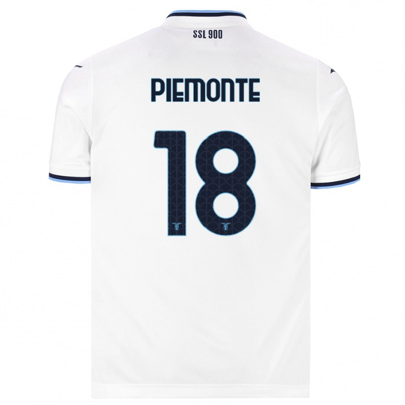 Danxen Kvinnor Martina Piemonte #18 Vit Marinblå Bortatröja Matchtröjor 2026/27 Tröjor T-Tröja