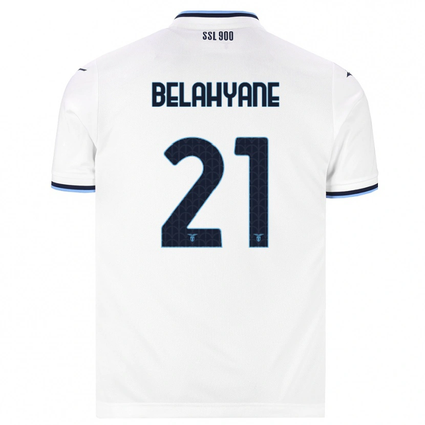 Danxen Kvinnor Reda Belahyane #21 Vit Marinblå Bortatröja Matchtröjor 2026/27 Tröjor T-Tröja