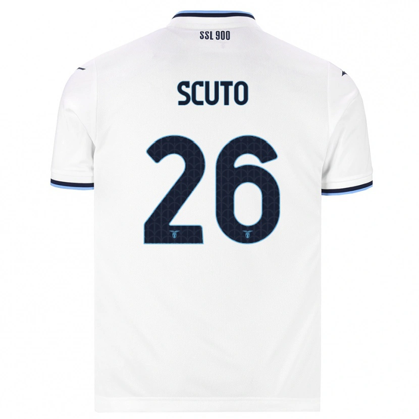 Danxen Kvinnor Leonardo Scuto #26 Vit Marinblå Bortatröja Matchtröjor 2026/27 Tröjor T-Tröja