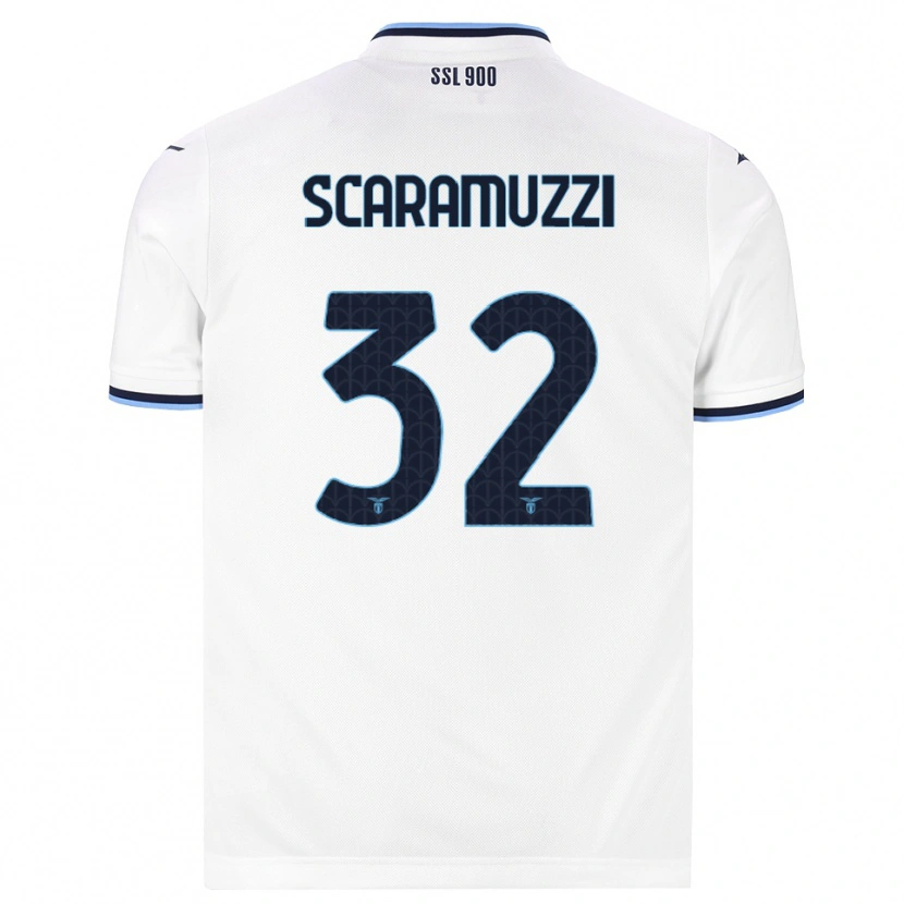 Danxen Kvinnor Chiara Scaramuzzi #32 Vit Marinblå Bortatröja Matchtröjor 2026/27 Tröjor T-Tröja