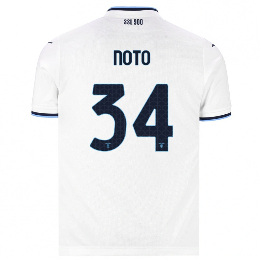 Danxen Kvinnor Pierpaolo Noto #34 Vit Marinblå Bortatröja Matchtröjor 2026/27 Tröjor T-Tröja