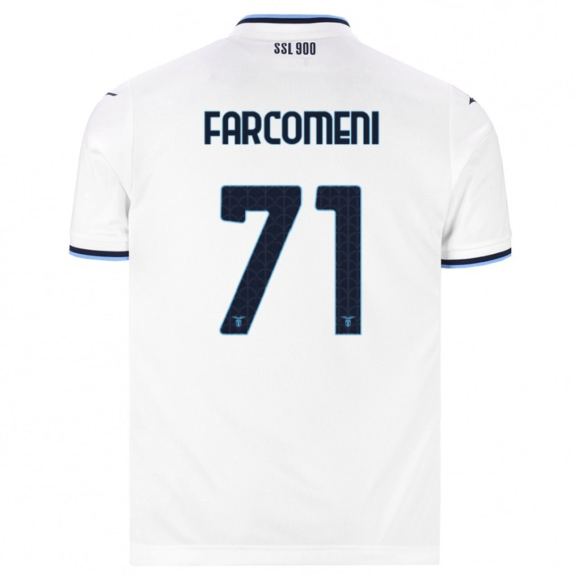 Danxen Kvinnor Valerio Farcomeni #71 Vit Marinblå Bortatröja Matchtröjor 2026/27 Tröjor T-Tröja