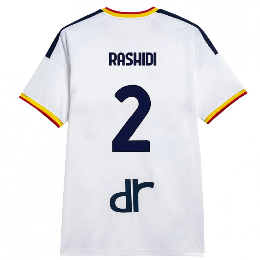 Danxen Kvinnor William Rashidi #2 Vit Gul Röd Bortatröja Matchtröjor 2026/27 Tröjor T-Tröja