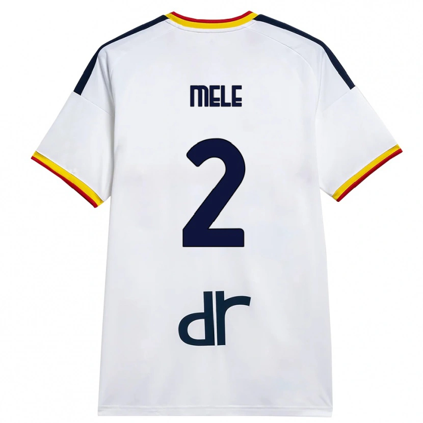 Danxen Kvinnor Federico Mele #2 Vit Gul Röd Bortatröja Matchtröjor 2026/27 Tröjor T-Tröja
