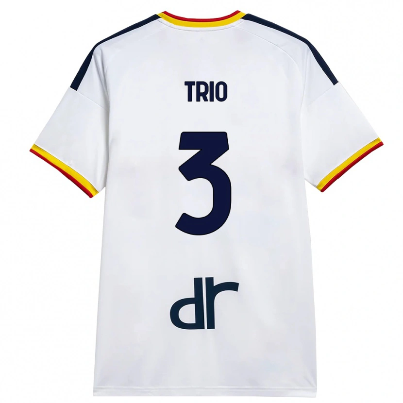 Danxen Kvinnor Stefano Trio #3 Vit Gul Röd Bortatröja Matchtröjor 2026/27 Tröjor T-Tröja