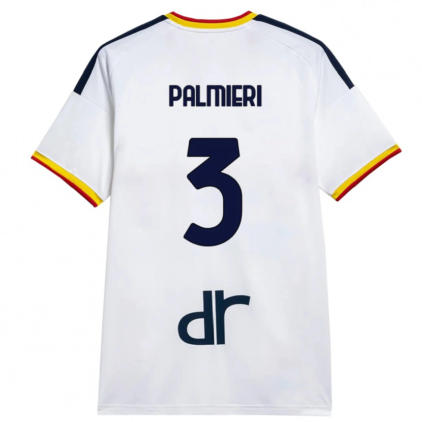Danxen Kvinnor Andrea Palmieri #3 Vit Gul Röd Bortatröja Matchtröjor 2026/27 Tröjor T-Tröja