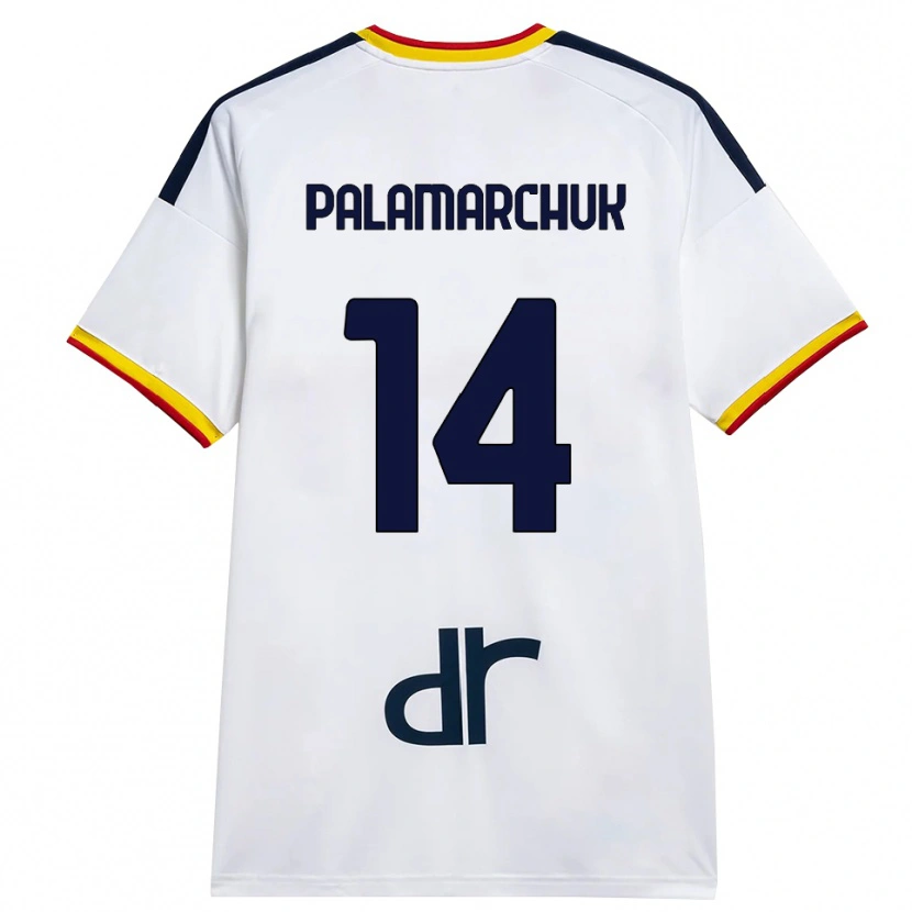 Danxen Kvinnor Cristiano Palamarchuk #14 Vit Gul Röd Bortatröja Matchtröjor 2026/27 Tröjor T-Tröja