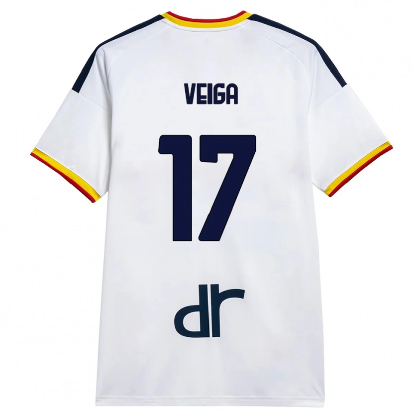 Danxen Kvinnor Danilo Veiga #17 Vit Gul Röd Bortatröja Matchtröjor 2026/27 Tröjor T-Tröja