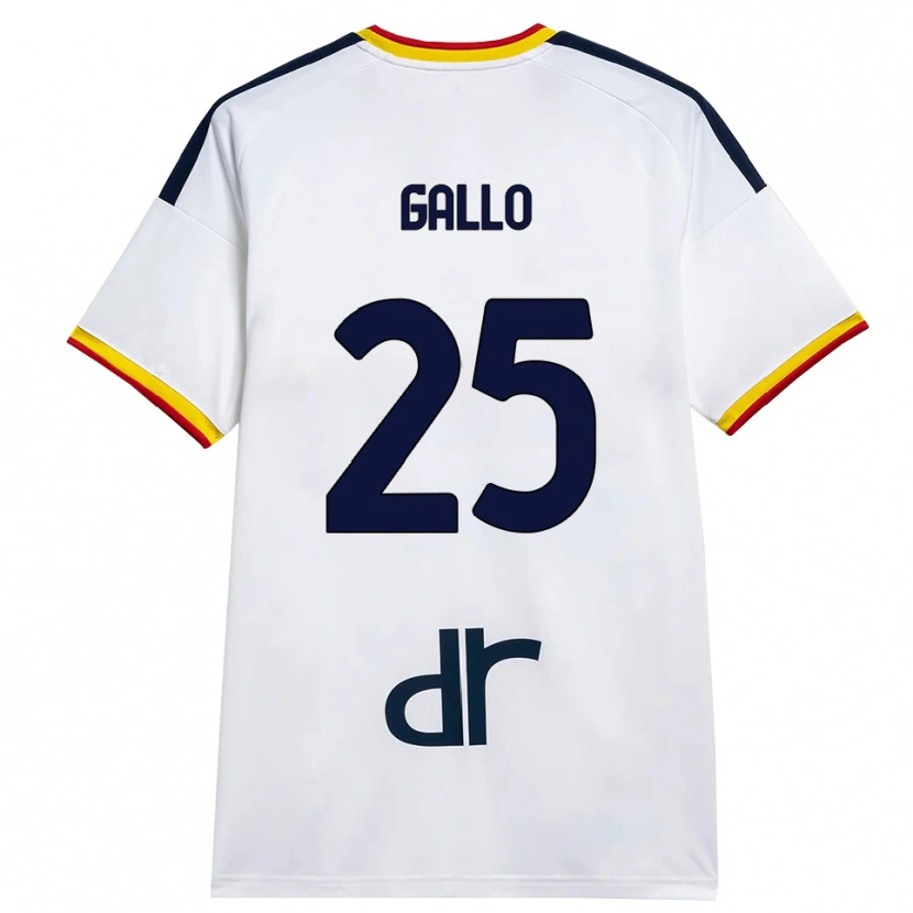 Danxen Kvinnor Antonino Gallo #25 Vit Gul Röd Bortatröja Matchtröjor 2026/27 Tröjor T-Tröja