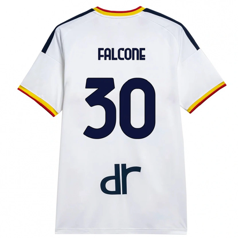 Danxen Kvinnor Wladimiro Falcone #30 Vit Gul Röd Bortatröja Matchtröjor 2026/27 Tröjor T-Tröja