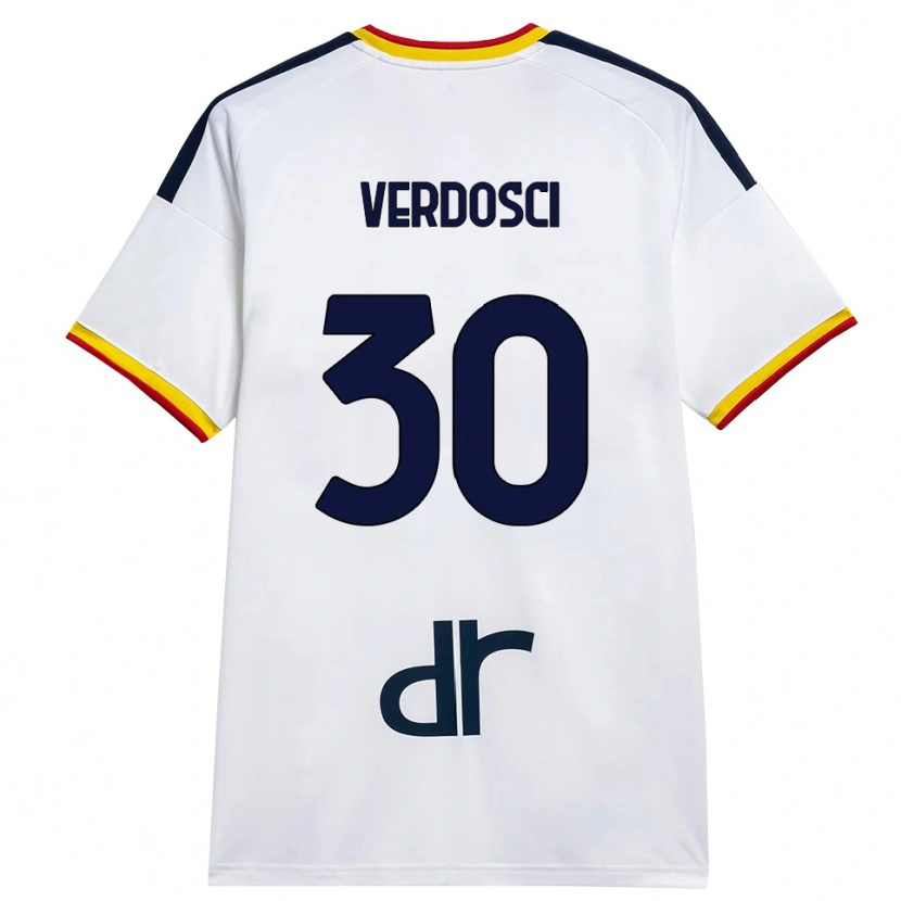 Danxen Kvinnor Simone Verdosci #30 Vit Gul Röd Bortatröja Matchtröjor 2026/27 Tröjor T-Tröja