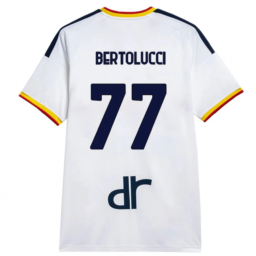 Danxen Kvinnor Sandro Bertolucci #77 Vit Gul Röd Bortatröja Matchtröjor 2026/27 Tröjor T-Tröja