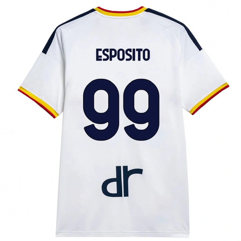 Danxen Kvinnor Pasquale Esposito #99 Vit Gul Röd Bortatröja Matchtröjor 2026/27 Tröjor T-Tröja