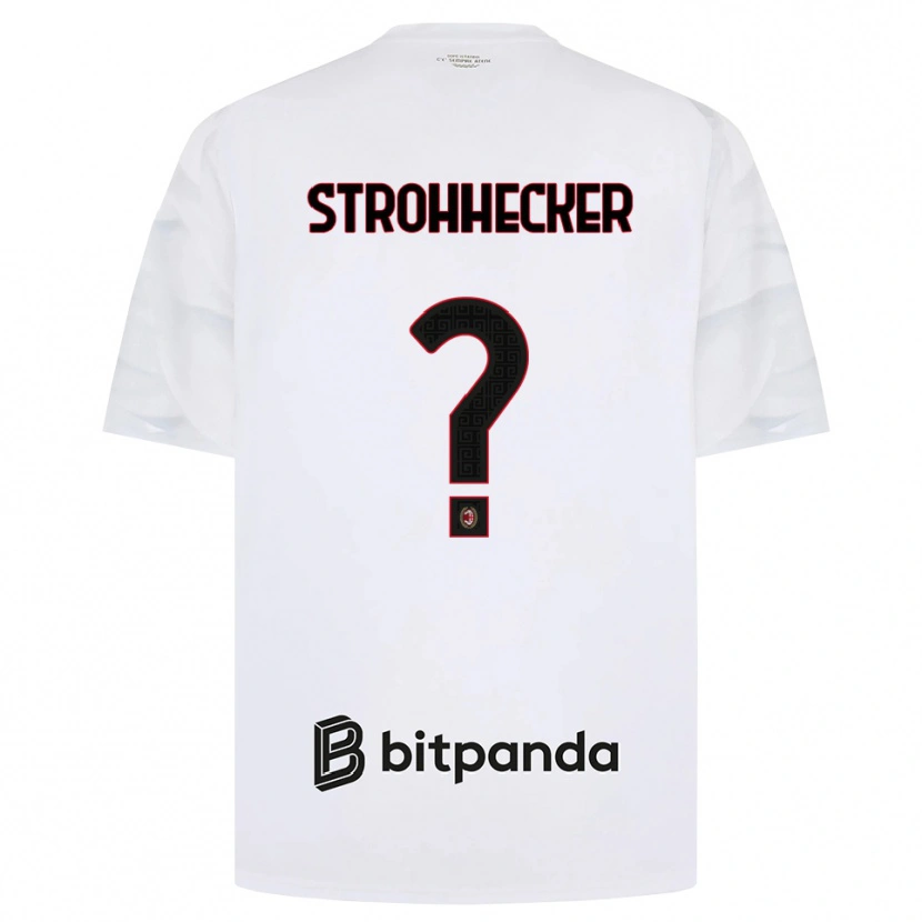 Danxen Kvinnor Riccardo Strohhecker #0 Vit Röd Svart Bortatröja Matchtröjor 2026/27 Tröjor T-Tröja