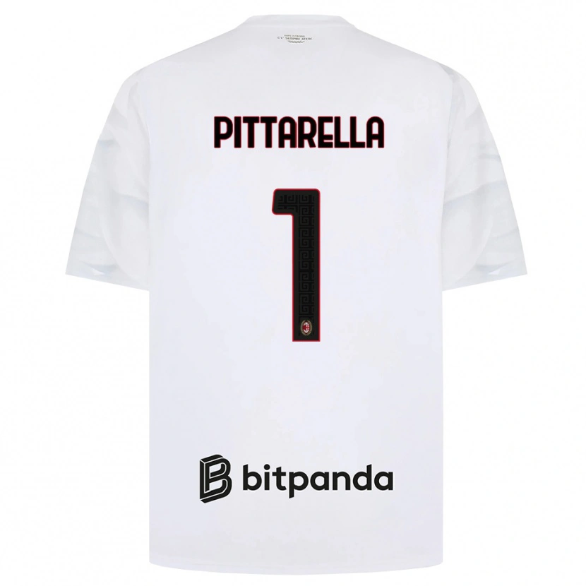 Danxen Kvinnor Matteo Pittarella #1 Vit Röd Svart Bortatröja Matchtröjor 2026/27 Tröjor T-Tröja