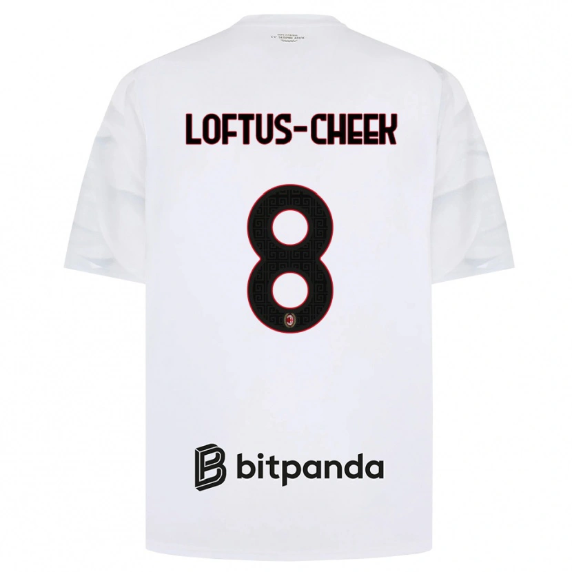 Danxen Kvinnor Ruben Loftus-Cheek #8 Vit Röd Svart Bortatröja Matchtröjor 2026/27 Tröjor T-Tröja