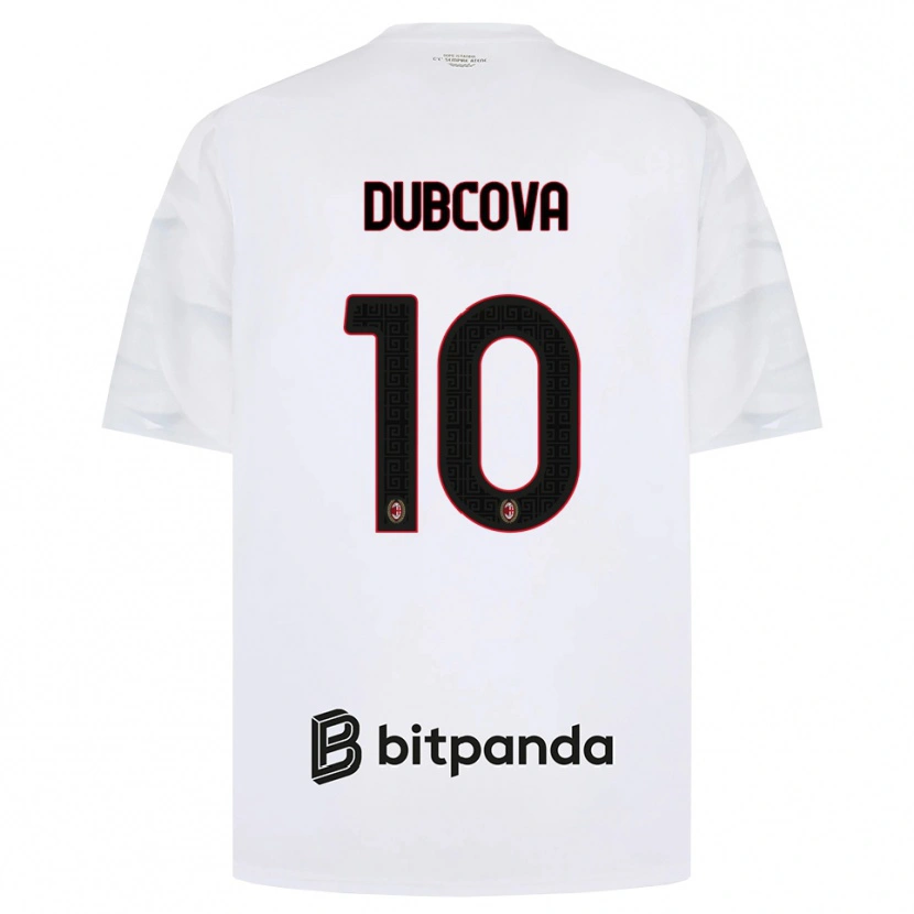 Danxen Kvinnor Kamila Dubcova #10 Vit Röd Svart Bortatröja Matchtröjor 2026/27 Tröjor T-Tröja