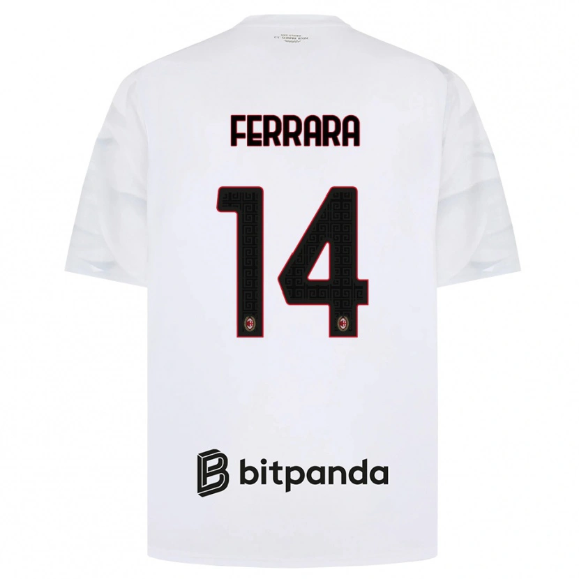 Danxen Kvinnor Francesco Ferrara #14 Vit Röd Svart Bortatröja Matchtröjor 2026/27 Tröjor T-Tröja