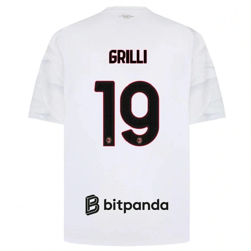 Danxen Kvinnor Lorenzo Grilli #19 Vit Röd Svart Bortatröja Matchtröjor 2026/27 Tröjor T-Tröja