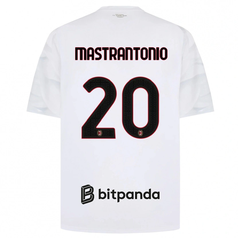 Danxen Kvinnor Davide Mastrantonio #20 Vit Röd Svart Bortatröja Matchtröjor 2026/27 Tröjor T-Tröja